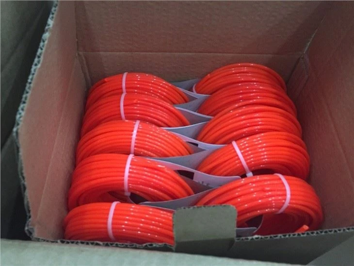 Professional Grade 2.4mm Nylon Trimmer Line Orange Color 15m/paper Card